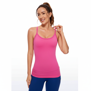 Camiseta sin mangas de gimnasio para mujer de alta calidad, camiseta personalizada a la moda anticontracción y antibolitas para ejercicio físico y entrenamiento - Product Image 1