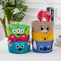 Petit panier de rangement en toile en forme d'animal moderne et adorable, organisateur de bureau mignon pour les fournitures scolaires