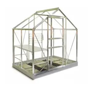 Serre de jardin extérieure en aluminium polycarbonate à cadre froid avec dessus indépendants pour plantes de jardin lit surélevé