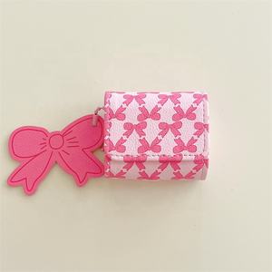 Funda para auriculares inalámbricos Bluetooth de Apple para <span class=keywords><strong>Airpodspro</strong></span>, funda con tapa, patrón de cuero rosa, lazo <span class=keywords><strong>1</strong></span>/2, adecuada para 3 fundas para auriculares - Product Image 5