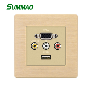 Multimédia USB VGA AV <span class=keywords><strong>AUDIO</strong></span> <span class=keywords><strong>prise</strong></span> <span class=keywords><strong>murale</strong></span> universelle avec port USB - Product Image 2