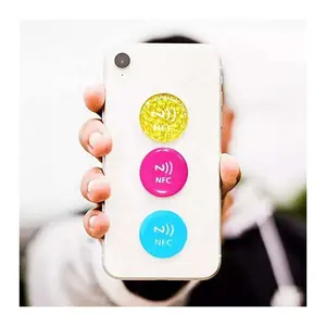 Groothandelsprijs Aangepast Logo Social Media Telefoon Nfc Tag Waterdichte Nfc Rfid Sticker Voor Telefoon