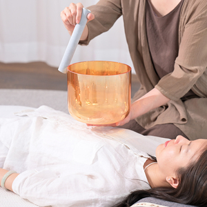 SUCCESS OEM Bol chantant en cristal de quartz transparent, couleur thé <span class=keywords><strong>doré</strong></span>, pour méditation, yoga et bain sonore, Alchimie Romantique - Product Image 6