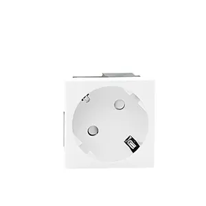 45*45mm AC 250V 16A 45 Degree Curved EU Schuko Socket Module German Electric Power Wall Socket Modular Sockets