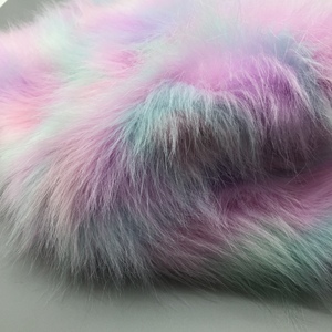 Màu Xanh Màu Hồng Tím Hỗn Hợp Cầu Vồng Màu Sắc Sang Trọng Lông Thú Nhân Tạo Faux Lông Cho Đồ Chơi Nhà Dệt Quần Áo Polyester Vải - Product Image 2