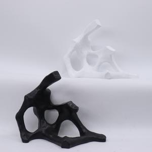 Casa minimalista italiana personaggi di legno di modellazione astratta piccoli ornamenti in resina per la libreria ufficio decorazione del Desktop artigianato - Product Image 4