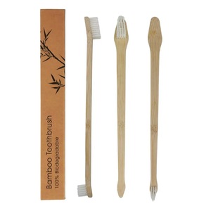 Eco-friendly Zero Resíduo 100% Biodegradável Duplo Lado Bambu <span class=keywords><strong>Pet</strong></span> <span class=keywords><strong>Toothbrush</strong></span> Dog <span class=keywords><strong>Toothbrush</strong></span> Cat <span class=keywords><strong>Toothbrush</strong></span>