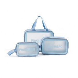 Custom Toiletries Travel Airport Airlines Approved Clear Waterproof Pvc Cosmetic Bag With Zipper for Men Women - Product Image 5