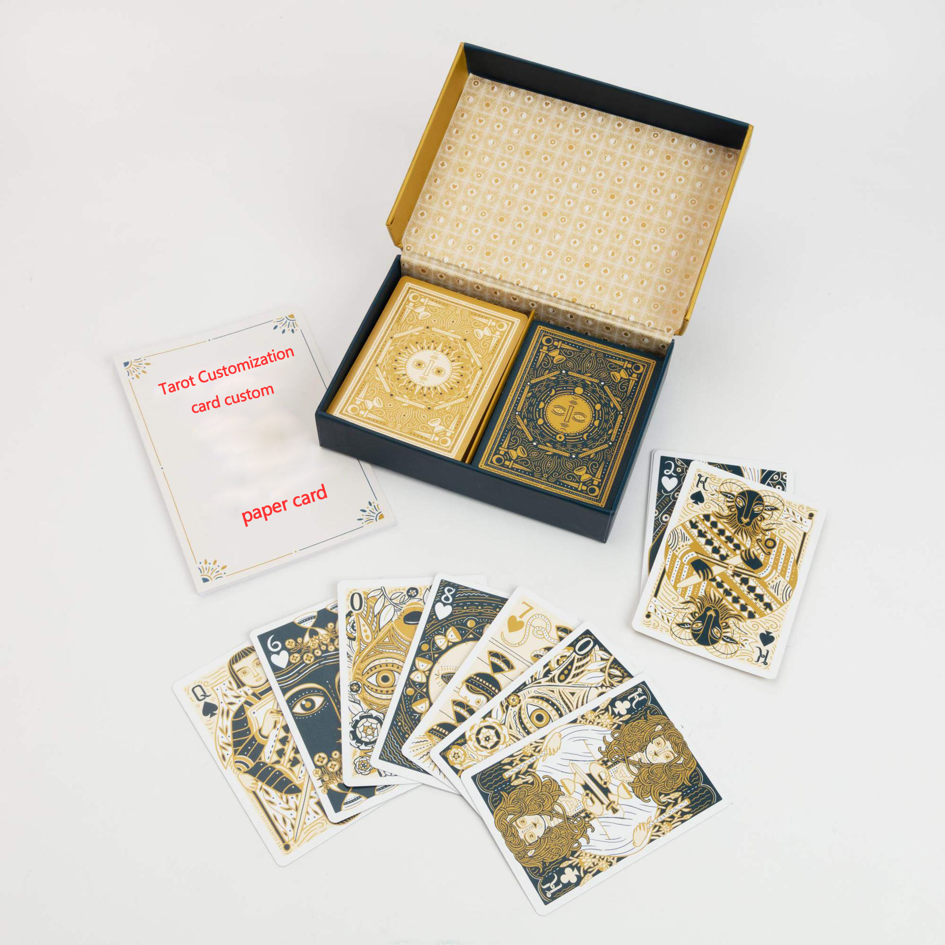 Card Game Custom Playing Cards Poker Game Deck Gold Foil Poker Set Magic Waterproof Cards Game Manufacturer