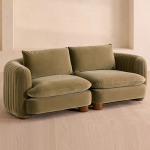 Meubles sur mesure, haute qualité, salon moderne, canapé trois places, canapé Chesterfield, canapé en velours. - Product Image 3