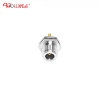 Connecteur de câble femelle 50ohm N jack connecteur coaxial rf cloison étanche avec connecteurs coaxiaux plaqués argent M4