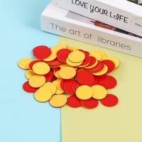 Comptoirs circulaires en plastique bicolores personnalisés (rouge et jaune) non magnétiques – Ressources mathématiques pour la formation aux opérations