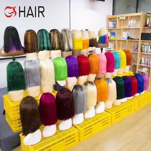 GS Perruque courte <span class=keywords><strong>pour</strong></span> femmes 8-14 pouces Transparent HD Lace Mink Cheveux vierges brésiliens avec fermeture 4x4 Petit bonnet noir Taille abordable - Product Image 4