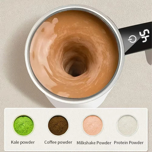 Taza Mezcladora de Café Automática Recargable al por Mayor con Pantalla de Temperatura, Agitador Portátil de Acero Inoxidable 304 para Leche, Chocolate, Mocha - Product Image 6