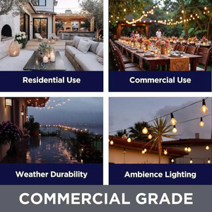 ไฟประดับ LED แบบพกพา IP65 ใช้ไฟ AC หลอดไฟขนาดเล็กกันแตก แสงวอร์มโกลว์ เหมาะสำหรับตกแต่งห้องนอน งานแต่งงาน - Product Image 6