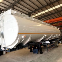 Semirremolque Cisterna de 3 Ejes para Líquidos a Granel, 40-60 CBM, Remolque de Transporte de Agua, Combustible y Productos Químicos, Solución Industrial de Alta Resistencia