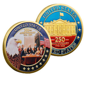 عملة تذكارية للذكرى المئوية للولايات المتحدة الأمريكية، عملة تحدي تذكارية للطنابيرية، مصنوعة من سبائك الزنك، قابلة للتخصيص باللون/الشعار/التصميم، حرفة معدنية - Product Image 4