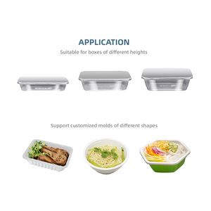 SUS 304 paslanmaz çelik PE plastik sarılmak Film mühür tepsi vakum yapıştırma makinesi ambalaj meyve et için hızlı yiyecek kasesi özelleştirilmiş - Product Image 6