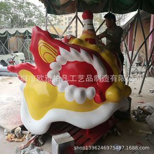 Figurine de dessin animé en résine, décoration du Nouvel An chinois, design moderne, à poser au sol en extérieur, durable, emballage individuel - Product Image 2