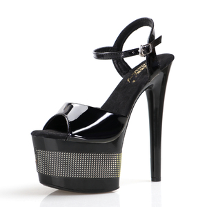 Scarpe con <span class=keywords><strong>tacco</strong></span> alto nero donna 17cm <span class=keywords><strong>tacco</strong></span> sottile stile gotico sandali estivi punta aperta taglie grandi per danza esotica loc - Product Image 6