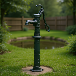 Bomba de agua manual con cable de 20 pies, elevación máxima de 1-1/4 NPT, operación manual para jardín, estanque, patio, granja - Product Image 2