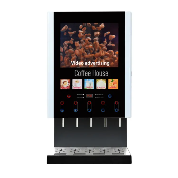 15 ''Màn hình LED bảng Top ngoài trời thông minh 12 nút 5 Hot/Ice đồ uống cà phê hòa tan Máy bán hàng tự động