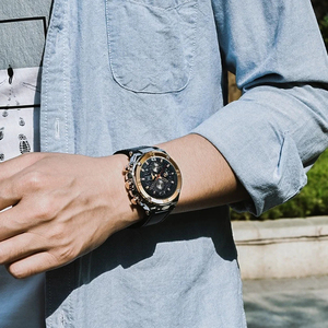 Nueva moda de lujo BENYAR Sports Citizen Movement banda de acero inoxidable resistente al agua 3BAR cronógrafo reloj de hombre modelo 5151 - Product Image 5