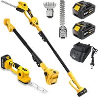 Taille-haie sans fil à batterie, taille-bordures électrique SK5 avec lame double action 4/5 pouces, double interrupteur, léger, pour jardin et cour