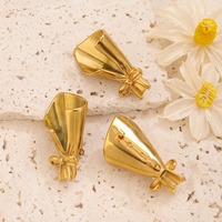 Bros Bunga DIY Berlapis Emas 18K dari Baja Tahan Karat, Bros Vintage untuk Kerah, Hadiah Ulang Tahun, Bros Pengantin Pria, Aksesori Pernikahan