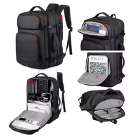 Sac à dos de voyage personnalisable et extensible en gros, grande capacité, pour hommes, sac à dos pour ordinateur portable avec port de charge USB