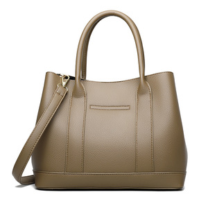 Nouveaux sacs pour femmes en gros, sacs fourre-tout en cuir PU tendance, grande capacité, sacs à main beige - Product Image 1