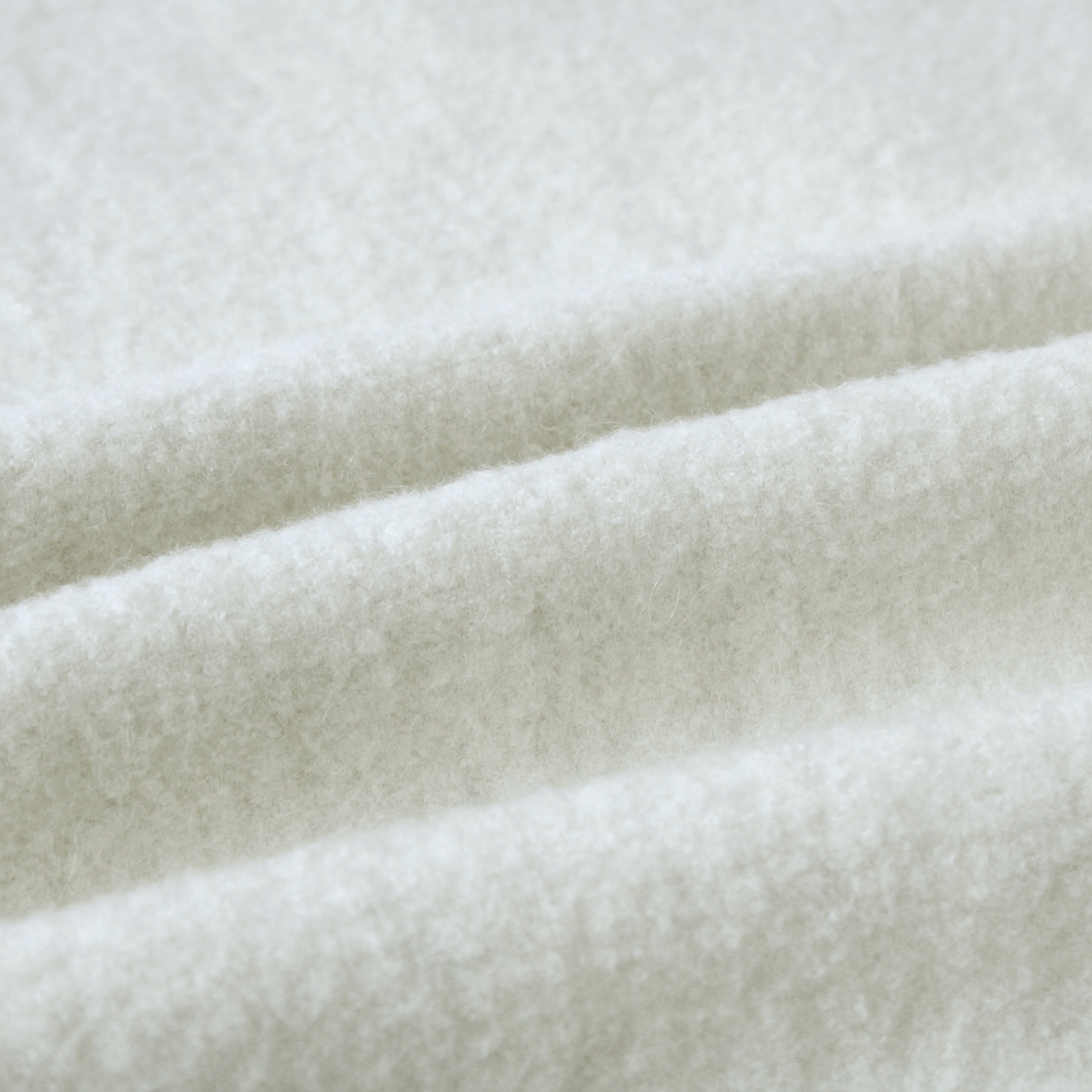 25 New Arrival High Quality Brand Fashion Pure White Woven Double Faced Alpaca Merino Wool Tweed Fabric for Overcoat Suit Dress