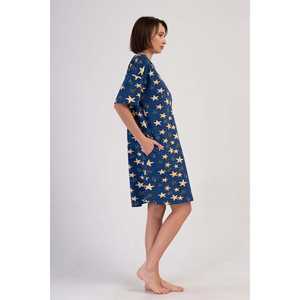 Túnica de Lyocell para Mujer, Talla XXL, Hombros Caídos, Manga Corta, con Bolsillos Ovalados, Blusas y Camisas Elegantes - Product Image 3