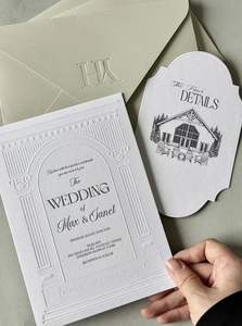 Invitations personnalisées imprimées pour mariage, <span class=keywords><strong>anniversaire</strong></span>, baby shower, entreprise - Product Image 3