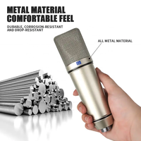 Microphone à condensateur à diaphragme de bureau de Studio professionnel 34mm support XLR antichoc en direct pour l'enregistrement
