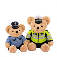 Peluche Ours Policier de la Police Routière pour Machine à griffes, avec rembourrage en plastique et coton PP, 11-30 cm - Vente en gros