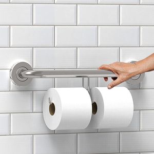Barre d'assistance de salle de bain antidérapante de qualité médicale avec double rangement <span class=keywords><strong>Mega</strong></span> Roll et montage sur goujon - Product Image 6