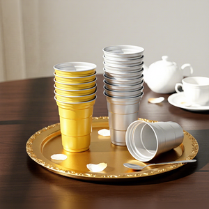 Gobelets en aluminium gravés pour les faveurs de mariage, cadeaux personnalisés avec logo, gobelets en métal réutilisables, <span class=keywords><strong>lot</strong></span> - Product Image 1