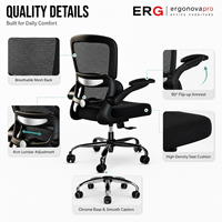 Chaise de bureau ergonomique moderne en alliage d'aluminium, entièrement en maille respirante, avec dossier haut et soutien lombaire, pour ordinateur et direction