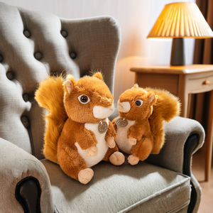 Greenmart 20cm largo felpa simulación ardilla nuevo juguete realista caliente para niños cumpleaños regalo de boda relleno de algodón PP - Product Image 4