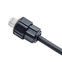 RJ45 IP67 8p8c connecteur de câble réseau Ethernet à montage sur panneau étanche connecteurs répartiteur cc câble réseau Ethernet RJ45