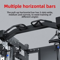 Máquina de acero multifuncional comercial Smith, entrenador cruzado en cuclillas para entrenamiento de pecho y brazo, equipo de ejercicio de gimnasio en casa