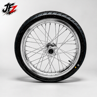 Kit de roues Supermoto CNC chromé argenté 17 pouces Sur-Ron LBX Talaria 70/90-17 90/80-17 Pneus Moto électrique tout-terrain