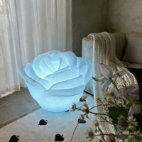 Lanterne rose lumineuse, décoration de bar, lampe de table de club, lampes de nuit colorées RGBW, motif de rose illuminé, lumière