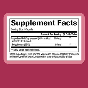 Oemodm Tất Cả Các Tự Nhiên Cường Độ Cao Chiết Xuất Hạt Nho 120 Vegan Viên Nang Polyphenol 95% Tập Trung Tiêu Chuẩn Hóa Chiết Xuất - Product Image 2