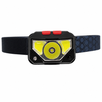Lampe frontale compacte à capteur COB, projecteur LED rouge rechargeable, faisceau spot léger pour la pêche et la réparation