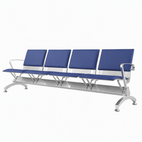 Chaise d'attente en PU pour hôpital, banc d'aéroport, sièges de hall de banque, fauteuil lounge 3 places, sièges d'aéroport, chaises de salle d'attente