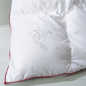 Edredón de <span class=keywords><strong>cama</strong></span> doble cálido de invierno de 200x230cm, edredón de satén con hilo de plumón de ganso blanco para el hogar y el Hotel - Product Image 3