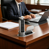 Neue intelligente motorisierte Popup-Steckdosen Top Wireless Charging Lifting Tower Schreibtisch Pop Lifting-Steckdose mit USB für die Büro küche
