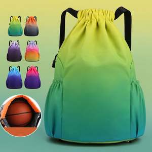 Sac à dos de sport en polyester de haute qualité avec cordon de serrage, sac de gym imperméable, logo personnalisé, sacs à cordon promotionnels pour la remise en forme - Product Image 6